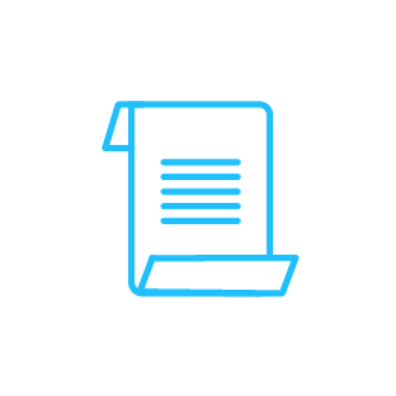 Blue Paper Statement Icon